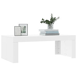 Avis Maison Chic Table basse,Table Console Table d'appoint, Table pour salon blanc brillant 102x50x36 cm bois d'ingénierie -MN63618