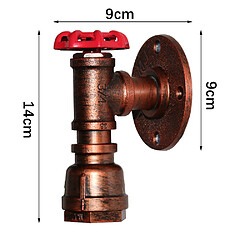 Stoex Applique murale à tubes d'eau, Applique Murale Industrielle Vintage, Tube Tuyau Robinet Finition de Fer pour bar, salon et chambre à coucher (Ampoules non comprises pas cher