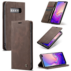 Avis Caseme Etui en PU support auto-absorbé café pour votre Samsung Galaxy S10