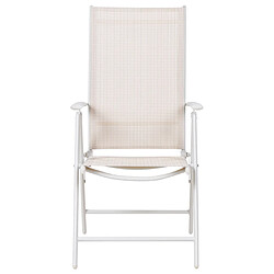 Beliani Lot de 6 chaises CATANIA Métal Beige pas cher