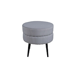 Venture Home Pouf Pot 40x40x40 cm Velours côtelé Noir et gris