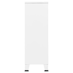 Avis vidaXL Garde-robe industrielle Blanc 67x35x107 cm Acier