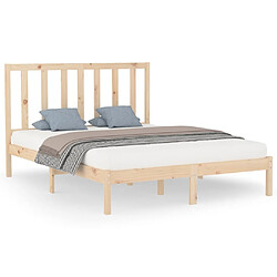 vidaXL Cadre de lit sans matelas 160x200 cm bois massif