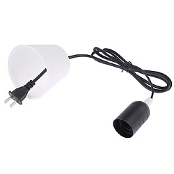 Wewoo Prise d'alimentation de lustre de support de lampe de chapeau de fil E27 avec l'abat-jour et le câble d'extension de 1,5mprise des USA