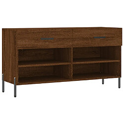 Maison Chic Banc à chaussures | Meuble de rangement à chaussures Meuble d'Entrée chêne marron 102x35x55 cm bois d'ingénierie -MN24572