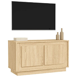 Avis vidaXL Meuble TV chêne sonoma 80x35x45 cm bois d'ingénierie