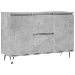 Maison Chic Commode Buffet - Meuble de rangement gris béton 104x35x70 cm bois d'ingénierie -GKD68765