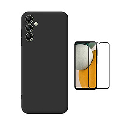 Kit De Film En Verre Trempé À Coque Complète 5D + Coque En Silicone Liquide Phonecare Pour Samsung Galaxy A16 - Noir