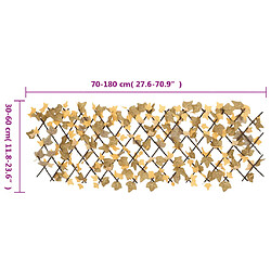 vidaXL Treillis de feuille d'érable artificiel 180x60 cm - Orange pas cher