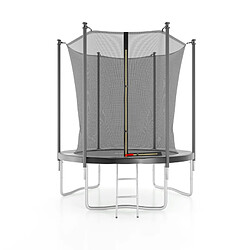 Jump4Fun Trampoline de jardin ø185 cm / 6FT avec Filet intérieur, Matelas de protection et Echelle