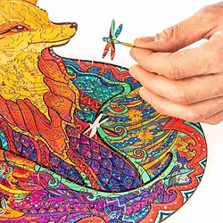 Universal DIY Bois Renard Puzzle Animal Shape Puzzle Set Amusant Bois Puzzles pour Adultes et Enfants Jeux Interactifs Jouets Puzzles Cadeaux |