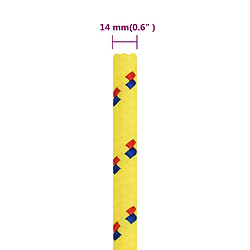 vidaXL Corde de bateau Jaune 14 mm 50 m Polypropylène pas cher