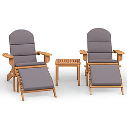 Maison Chic Ensemble de salon de jardin Adirondack 3 pcs | Ensemble de Table et chaises | Mobilier d'Extérieur bois acacia solide -GKD74920