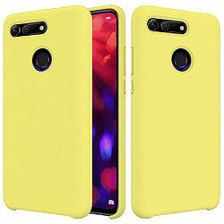 Wewoo Coque Étui de protection étanche en silicone liquide de couleur unie pour Huawei Honor View 20 jaune