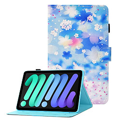 Etui en PU ligne de couture avec support pétale pour votre Apple iPad mini (2021)