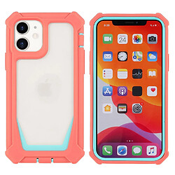 Coque en TPU + acrylique détachable 2-en-1 Rose corail/vert bleuté pour votre iPhone 11 6.1 pouces