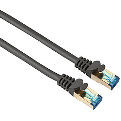 HAMA Câble réseau, RJ45 mâle - RJ45 mâle, CAT 6, PIMF, plaqué or, gris, 1,50m