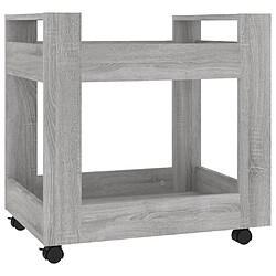 vidaXL Chariot de bureau Sonoma gris 60x45x60 cm Bois d'ingénierie