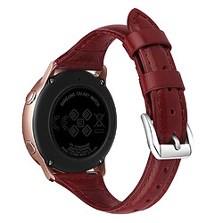 Bracelet en cuir véritable 22 mm, rouge pour votre Samsung Galaxy Watch3 45mm/Huawei Watch GT 2 Pro