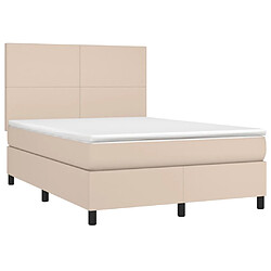 Avis Sommier à lattes LED,Cadre à lattes de lit avec matelas pour Adulte Cappuccino 140x190 cm -MN22126