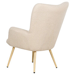 Beliani Fauteuil VEJLE Bouclé Beige pas cher