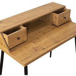 Bureau avec Tiroirs Alexandra House Living Naturel Métal 100 x 57 x 93 cm pas cher