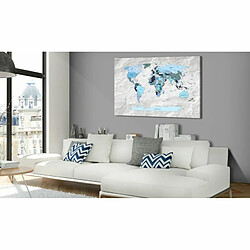 Paris Prix Tableau Imprimé World Map : Blue Pilgrimages 40 x 60 cm