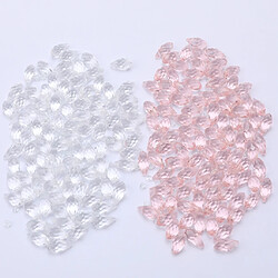 100x cristal verre facettes perles charme pendentifs percés bricolage artisanat clair + rose pas cher