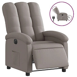 vidaXL Fauteuil inclinable électrique Taupe Tissu