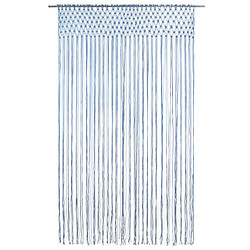 vidaXL Rideau en macramé Bleu 140x240 cm Coton