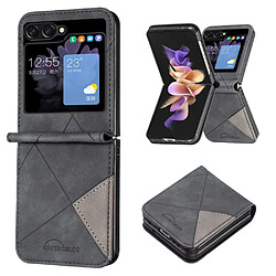 Htdmobiles Housse pour Samsung Galaxy Z Flip 5 5G - etui coque pochette portefeuille - NOIR