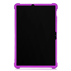 Coque en silicone Multicolore avec béquille coulissante violet pour votre Samsung Galaxy Tab S7 Plus