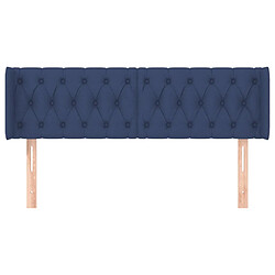 Avis Maison Chic Tête de lit scandinave avec oreilles,meuble de chambre Bleu 147x16x78/88 cm Tissu -MN14996