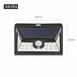 Tradex LED AVEC PANNEAU SOLAIRE 24 LED TWILIGHT MOTION SENSOR