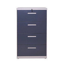 Mendler Classeur suspendu HWC-A10, armoire de bureau en acier, A4 verrouillable ~ 132x76x46cm gris-gris foncé