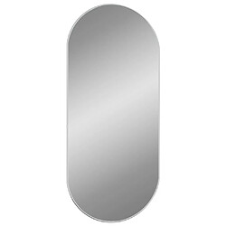 Avis Maison Chic Miroir mural | Miroir Décoration pour Maison Salle de Bain Argenté 00x45 cm Ovale -GKD67844