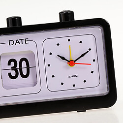 Avis mode rétro flip clock digtal flip jour date heure affichage horloge noir