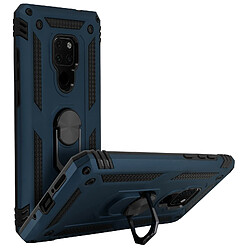 Avizar Coque Huawei Mate 20 Bi matière Rigide Souple Bague Support Vidéo bleu nuit