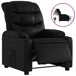 Maison Chic Fauteuil Relax pour salon, Fauteuil inclinable électrique Noir Similicuir -GKD42758