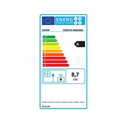 Poêle à bois fonte 8.7kw noir - FR9016160B - SUPRA