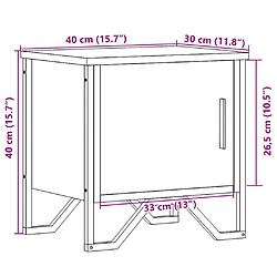 vidaXL Tables de chevet 2pcs chêne marron 40x30x40cm bois d'ingénierie pas cher