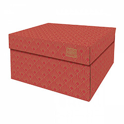 Dutch Design Brand Boite de rangement Velvet Red 39,5x32x21cm