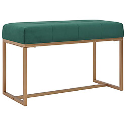 vidaXL Banc 80 cm Vert Velours