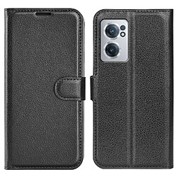 Etui en PU texture litchi avec support, noir pour votre OnePlus Nord CE 2 5G