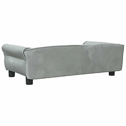 Maison Chic Niche Lit pour chien | Panier couchage pour chien gris clair 95x55x30 cm velours -GKD98995 pas cher