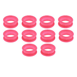 10x Barber Ciseaux De Coiffure Ciseaux Doigt Anneau Grips Inserts Rose Rouge