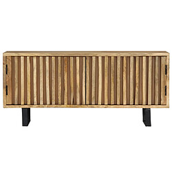 Helloshop26 Meuble télé buffet tv télévision design pratique 90 cm bois de manguier massif 2502020