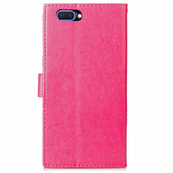 Avis Wewoo Coque Housse en Cuir Motif Fleurs Lucky Clover Pressé pour OPPO A5, avec Porte-Fentes & Porte-Cartes & Portefeuille & Dragonne Magenta