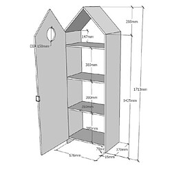 Acheter Vipack CASAMI Armoire 1 porte Blanc