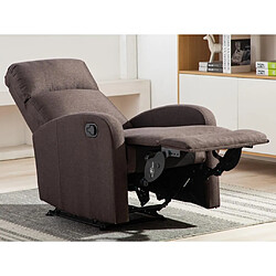 Vente-Unique Fauteuil relax en tissu ISAO - Marron